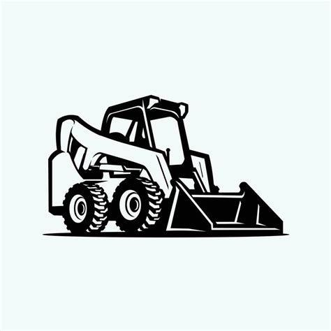 skid steer cartoon images|black and white skid steer.